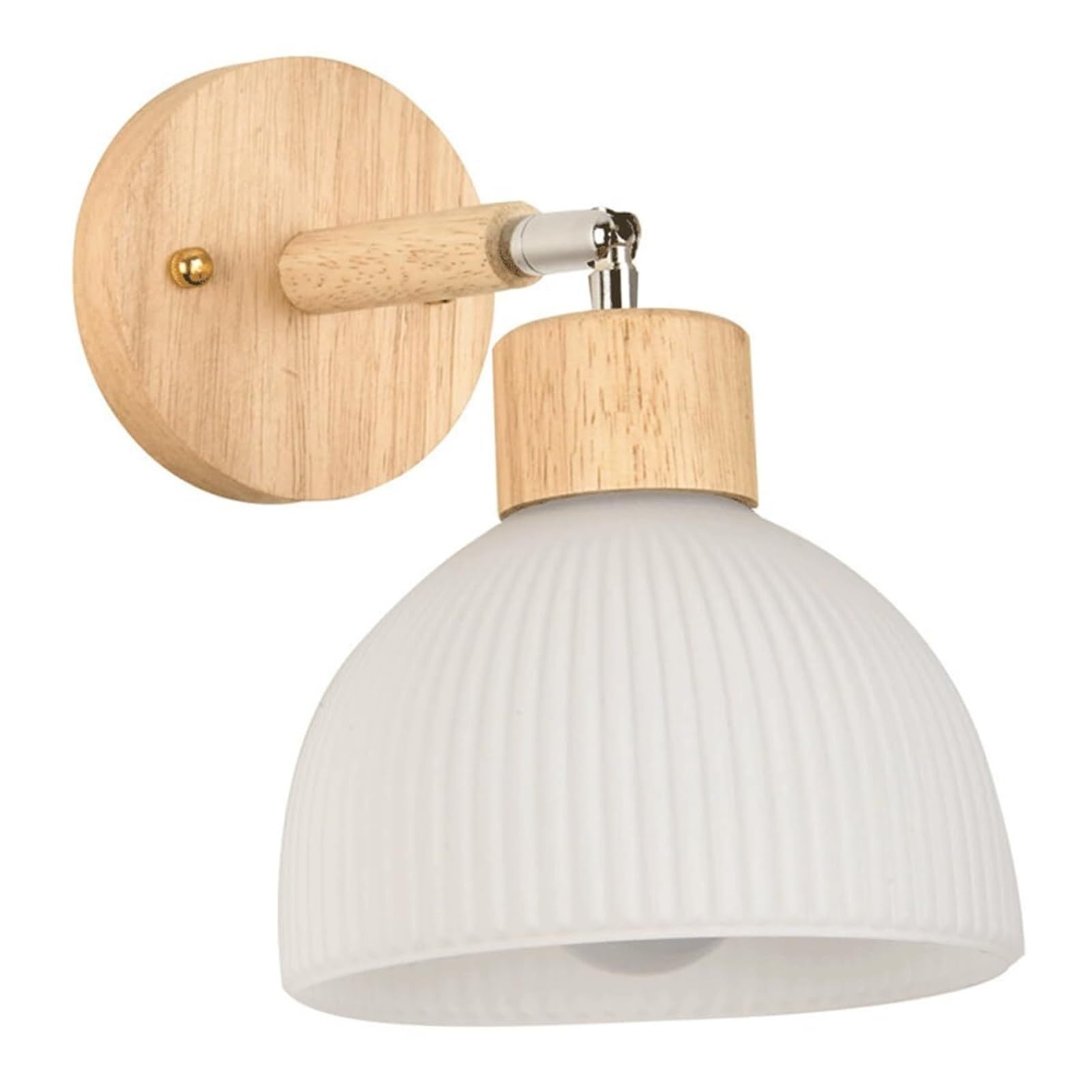 KBUUKYYXouy Modern Concise Wall Mounted Light Lamp Sconce Fixture Scandinavian Semi Circle Glass Shade E27 Base Elegant Hardwired for Porch Bedside Entrance Vanity Balcony