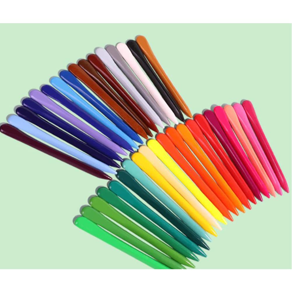 ASFD Drawing pens Paintbrush Kindergarten Triangle Plastic Children's Crayons are not Dirty Hands are not Easy to Break Oil Painting Stick Colour pens