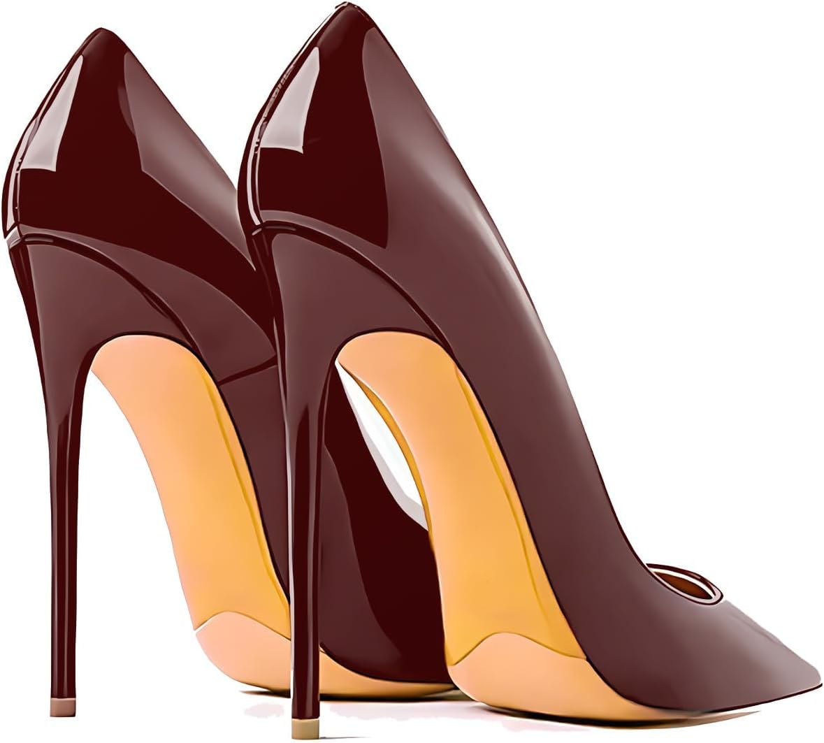 Women's Pointed Toe Shallow Stiletto Heels 4.7 Inch Pumps Wedding Party Banquet Shoes - Image 4