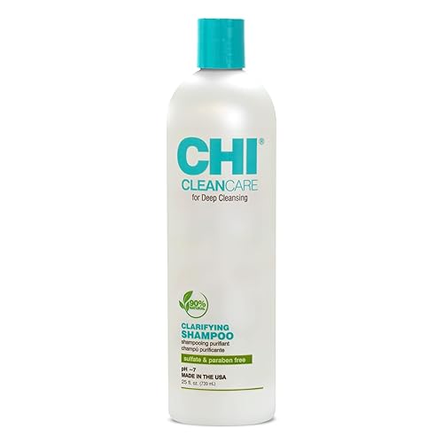 CHI CleanCare Champú clarificante, limpia profundamente el cabello y el cuero cabelludo para eliminar la acumulación, purificar y restaurar la