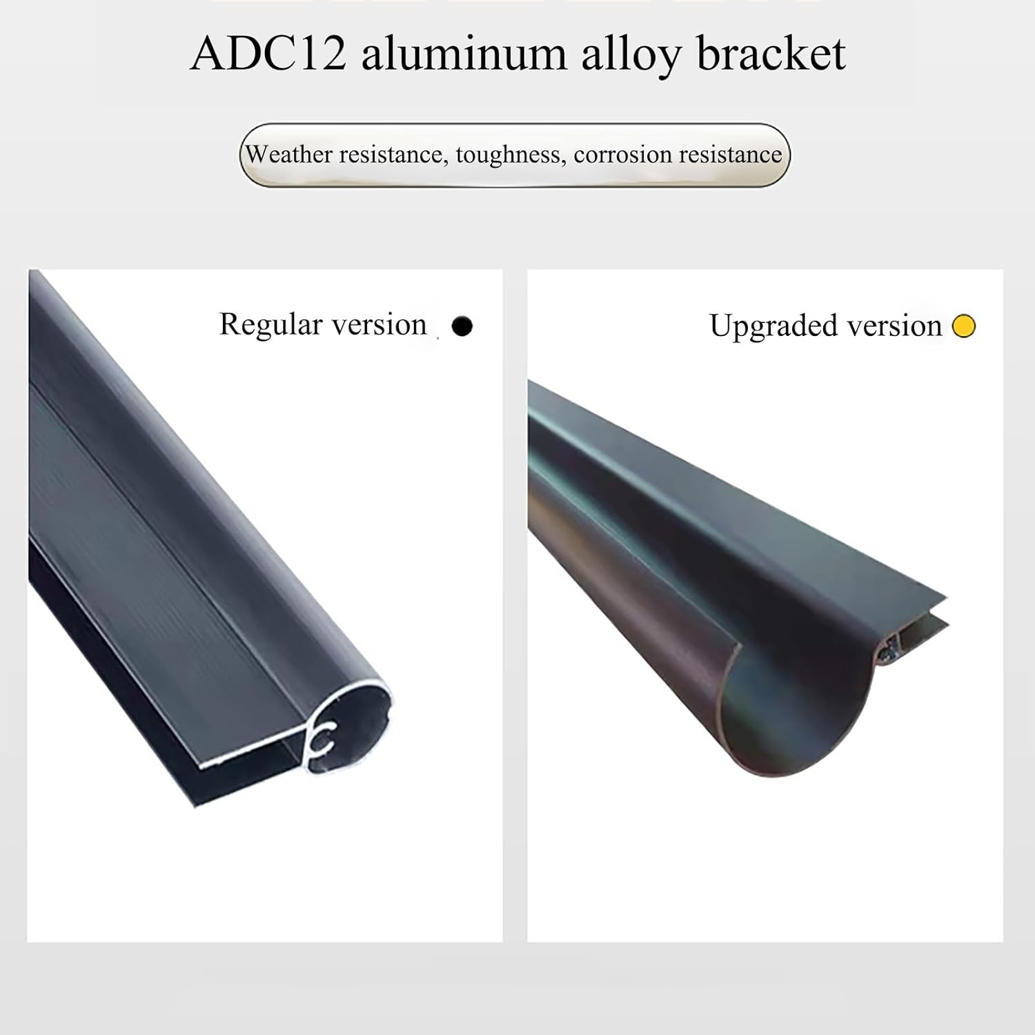 Modern Door Canopy, Brown Polycarbonate Window Awning with Champagne Bracket, UV Protection for Rain and Sun, Stylish Outdoor Shelter, Durable Weather Resistance