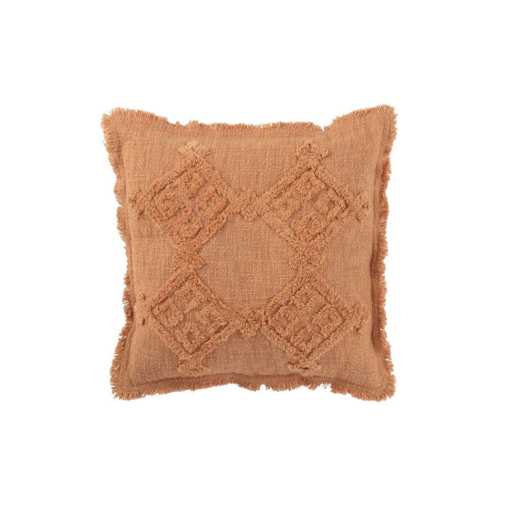 Coussin FRAGA corail en coton bohème pour illuminer votre salon