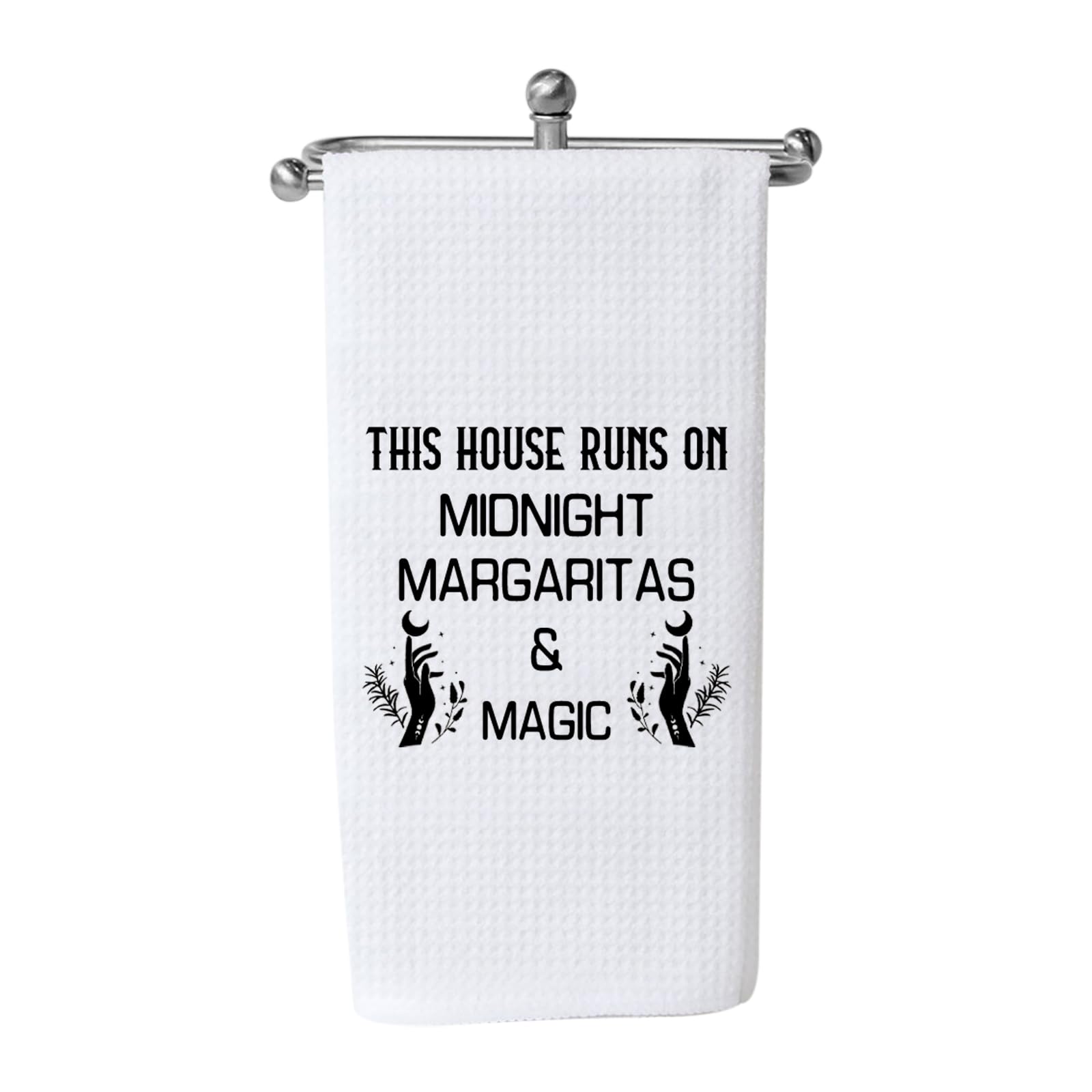 KUIYAINovle Gift Salt Lavender Rosemary Gift Flower Herb Chart Botanical Wild Flower Gift Midnight Margaritas Kitchen Towel Dish Towel (margaritas&magic)