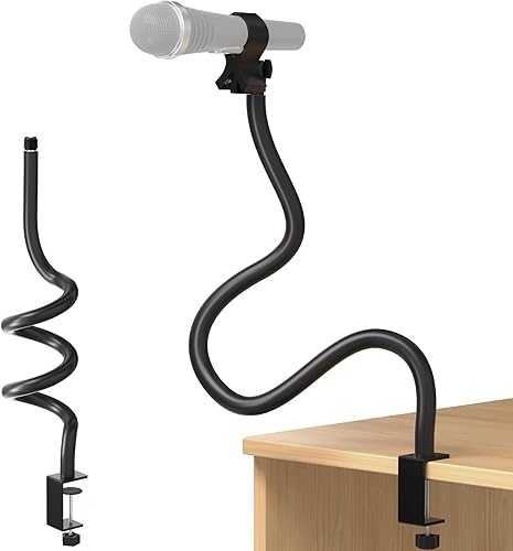 Soporte de brazo para micrófono, abrazadera de escritorio de alta resistencia con cuello de cisne de 19.6 pulgadas, soporte universal de clip de disponible en Yaxa Costa Rica