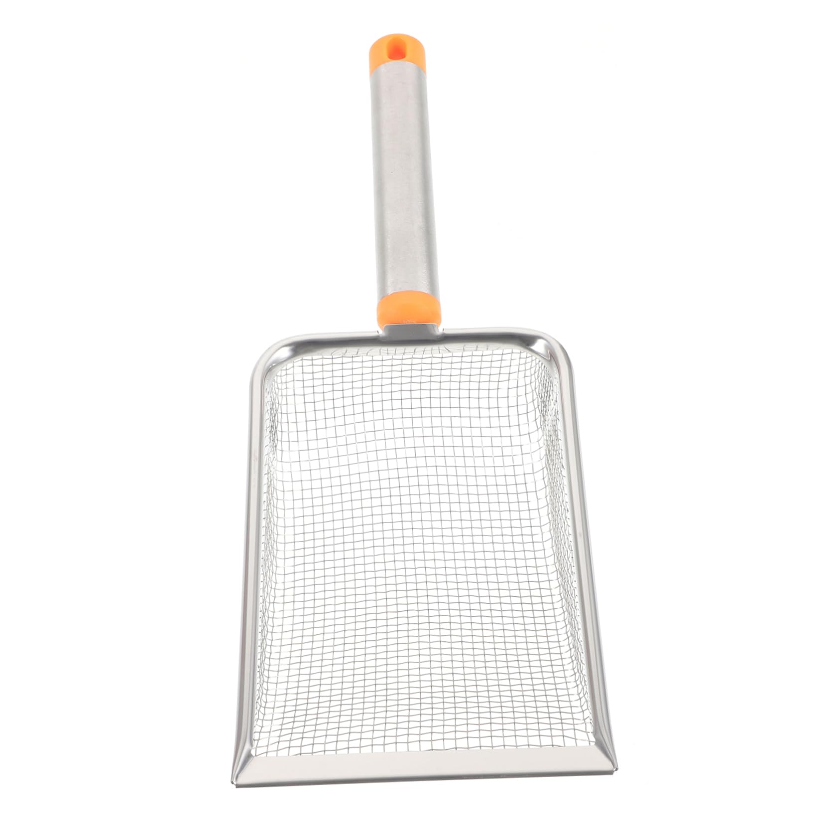 SUPVOX 5pezzi Cat Litter Scoop Acciaio Inossidabile Paletta per Lettiera con Manico Ergonomico e Maglie per Pulizia Efficiente di Feci di Gatto e Rettili Colore Arancione