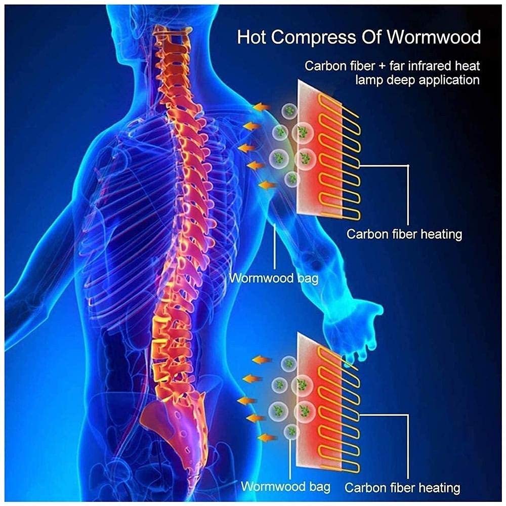 Colchoneta de Masaje con Calefacción con 20 Cabezales de Masaje Shiatsu para El Cuello, Almohadilla Térmica Colchón de Masaje de Cuerpo Completo Cojín de Masajeador