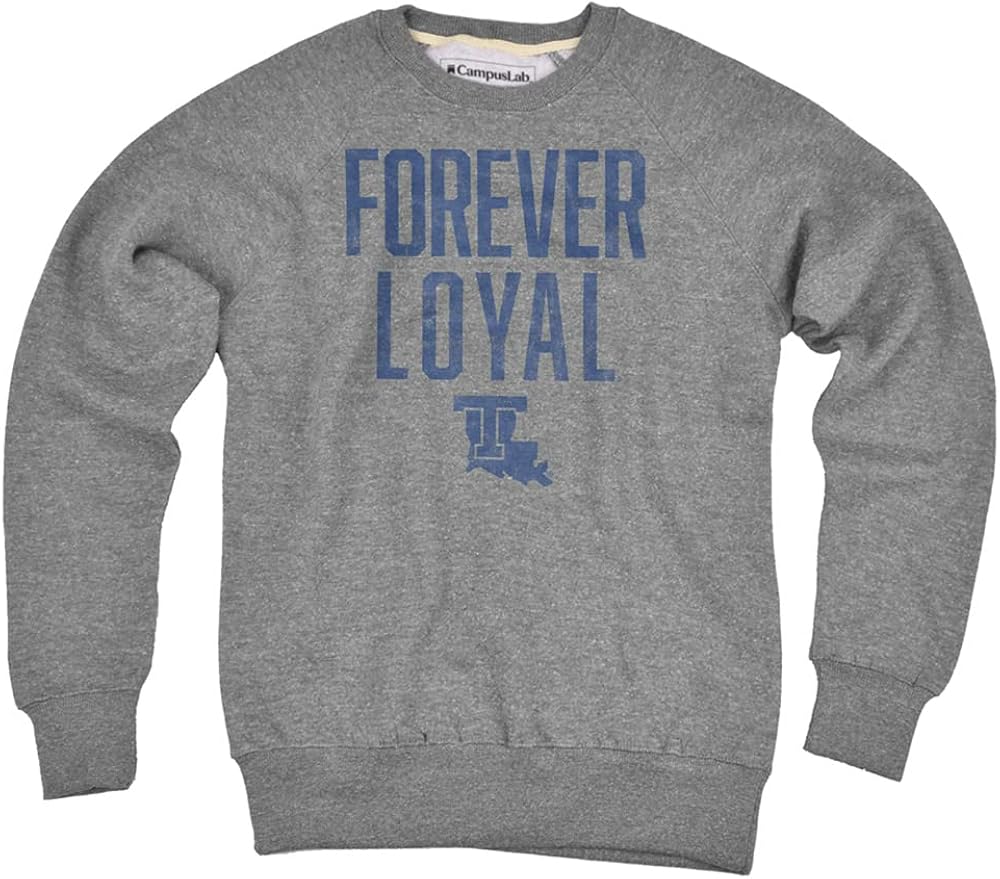 Campus Lab Colección de sudadera de cuello redondo unisex con frase de espíritu envejecida universitaria para adultos