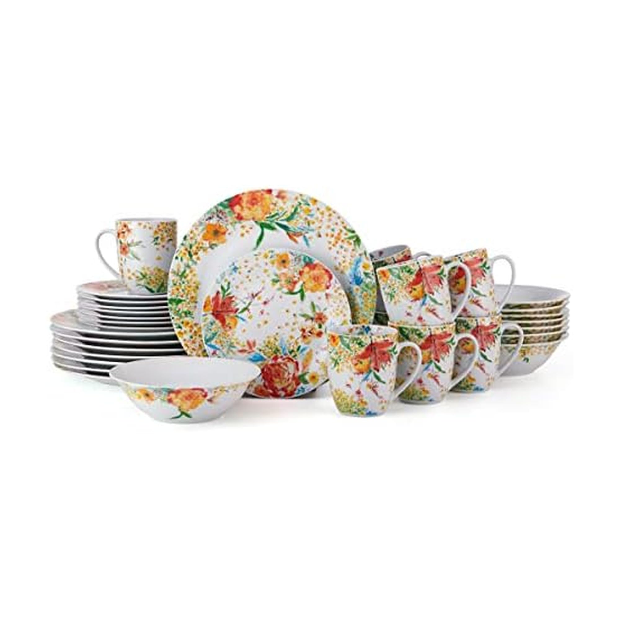Amazon.com | Fitz & Floyd Garden Delight 32 Piece Floral