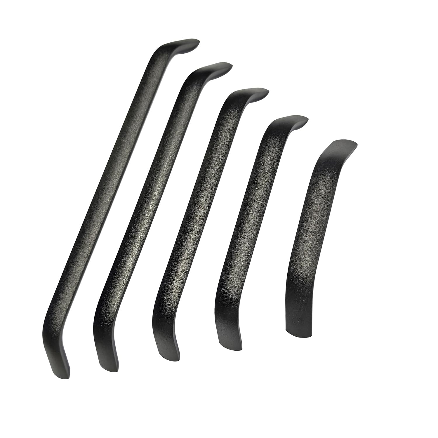 Qrity 02 Pcs Pack Of 2 Black Kitchen Cupboard Handles, 288 Mm Hole Centers Bow Pulls, Modern Furniture Drawer Pull Handle