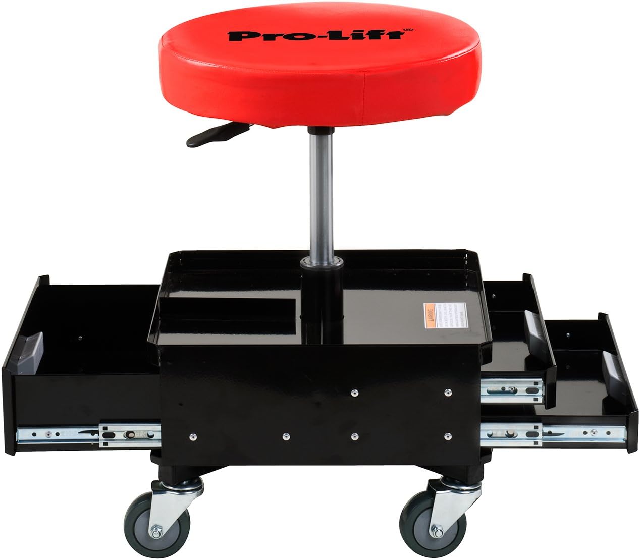 Pro-LifT C-3100 Grey Pneumatic Chair with Dual Tool Tray - 300 lb. Capacity : Automotive