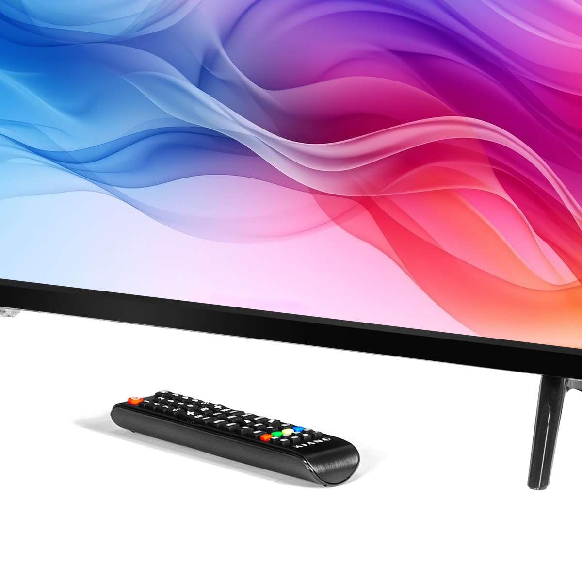 Kiano Slim TV Smart Telewizory 40" Cal 100 cm LED Full HD 1080p TV FHD | Android TV Netflix HBO YouTube PrimeVideo | Bluetooth WiFi Miracast | 3 HDMI USB | Dolby Audio |Triplo Tuner DVB-T2 Czarny