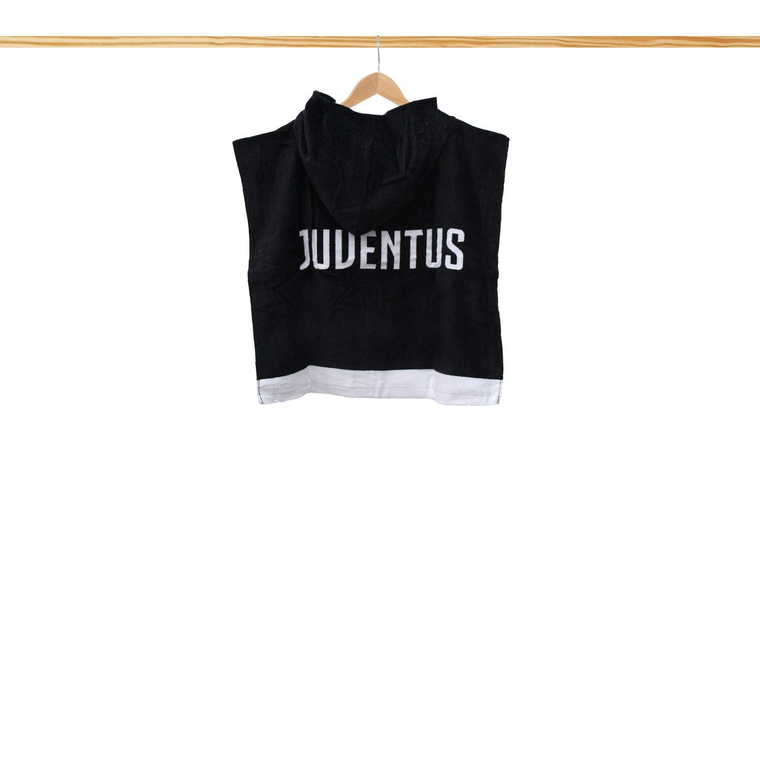 Accappatoio Poncho Per Bambini Juventus - Spugna Di Cotone, Con Cappuccio, Ufficiale - Foto 4