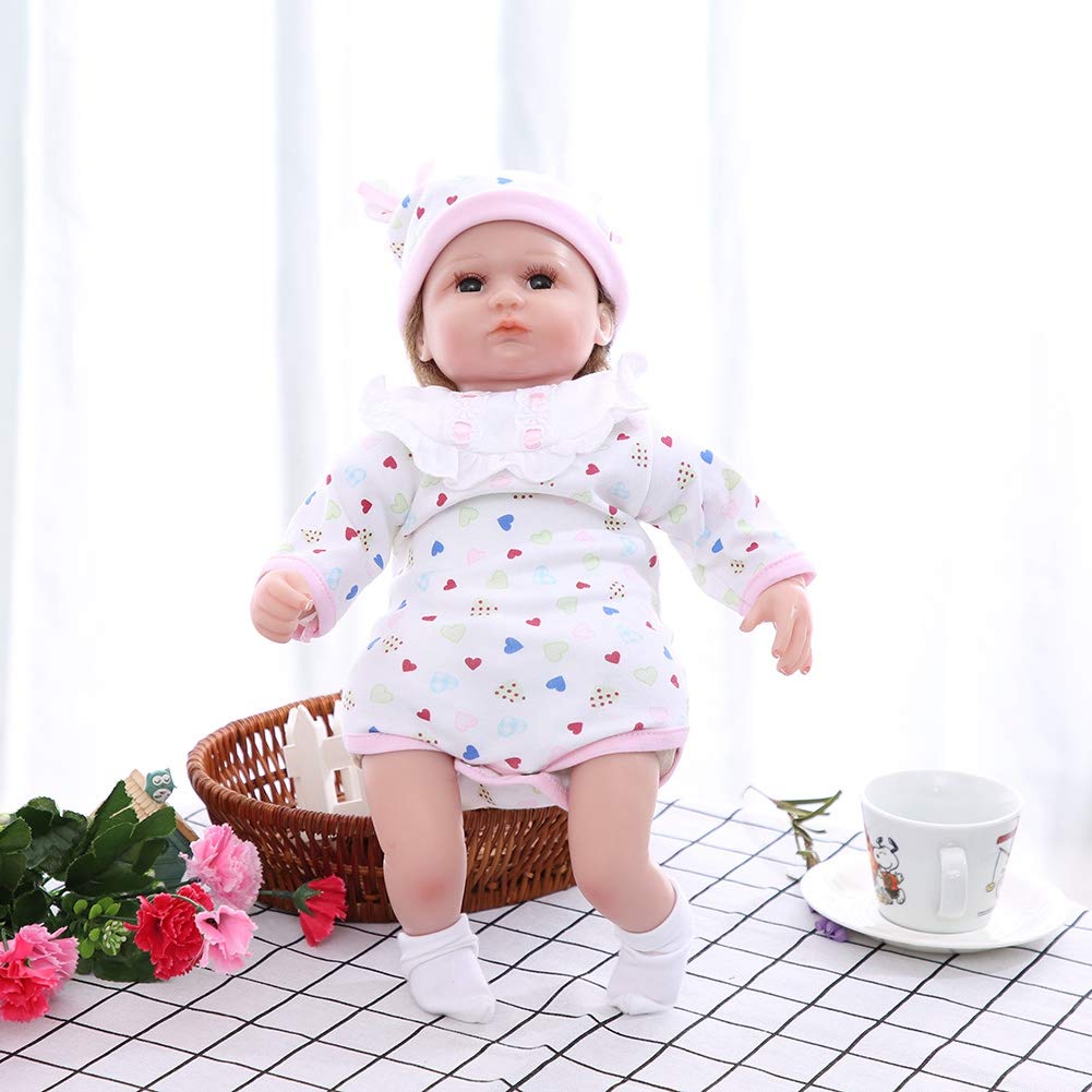 Poupées réalistes en Silicone pour bébé garçon de 15,75 Pouces avec tétine et biberon, Accessoires pour Enfants de 3 Ans et Plus, Cadeaux