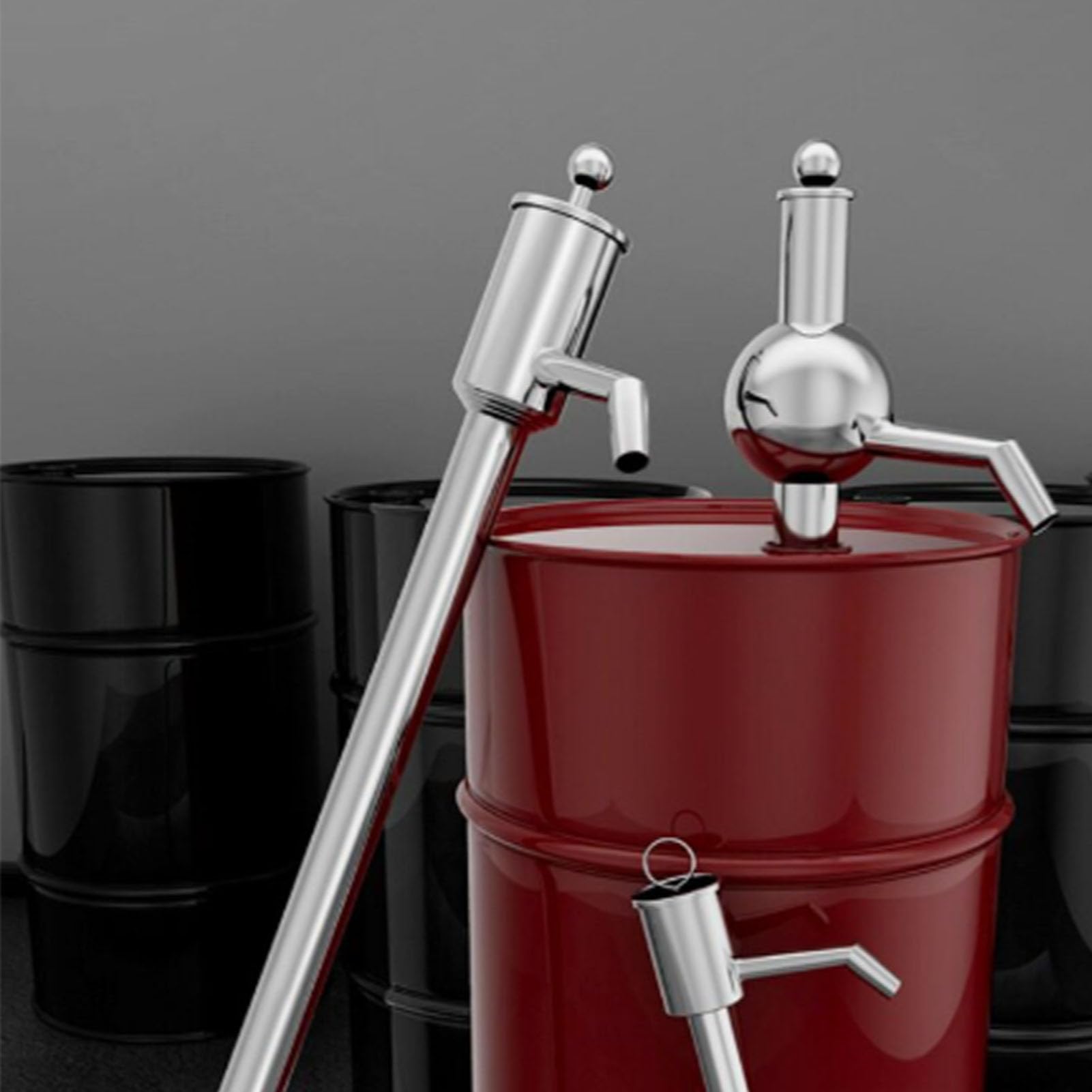 Tangxi Bomba de Bidón Manual de Acero Inoxidable para una Fácil Transferencia de Líquidos con Diseño Premium para Contenedores de 180 L y 200 L