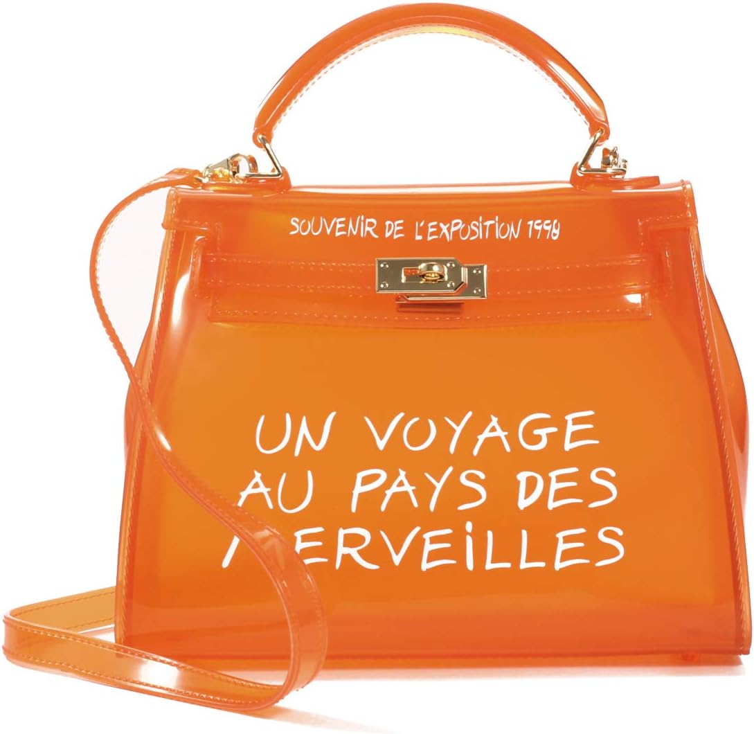 Ashilun Top-handle PVC Womens Shoulder Bags Jelly Candy Color Ladies Handbags Crossbody Bag