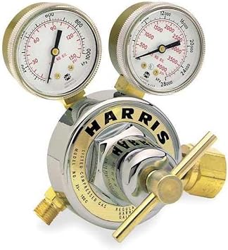 Gas Regulator, Propane, Propylene, Single Stage, 0.825"-14 Inlet, 9/16"-18 Outlet, 0 to 50 psi - 1 Each