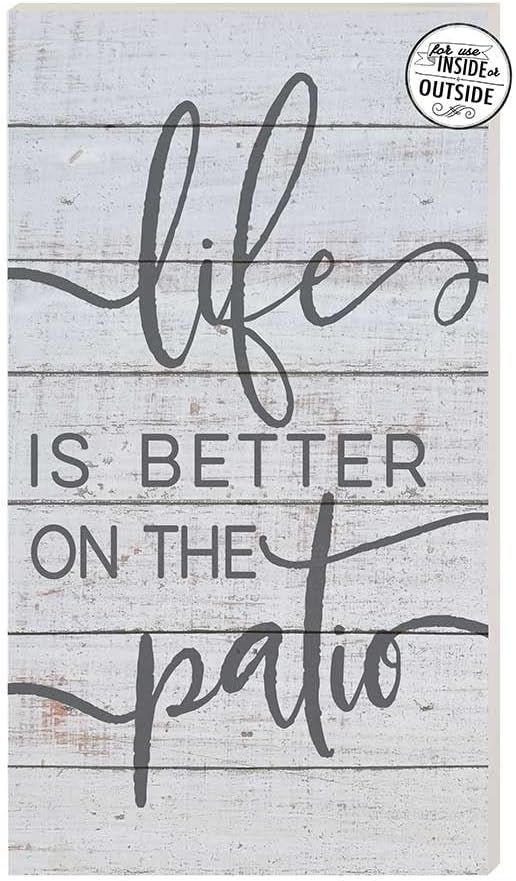 Kindred Hearts Life is Better Patio Indoor/Outdoor Sign, 11" x 20", Multicolor
