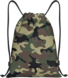 [Chioee] ジムサック リュック トレーニングバッグ ナップサック ジムバッグ リュックサック カモフラージュ 迷彩柄 ポリエステル スポーツ巾着バック 巾着袋 縄を引く 軽量 運動トレーニング バックパック 収納バッグ 男女兼用 DIS1860 S