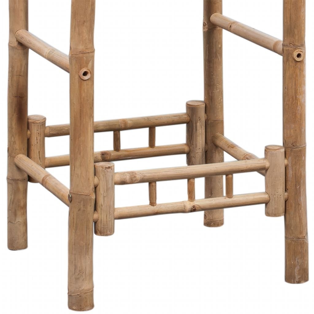 Homgoday Taburetes de bar de madera de bambú, 2 unidades, silla de oficina, silla de oficina, silla de escritorio para salón o dormitorio