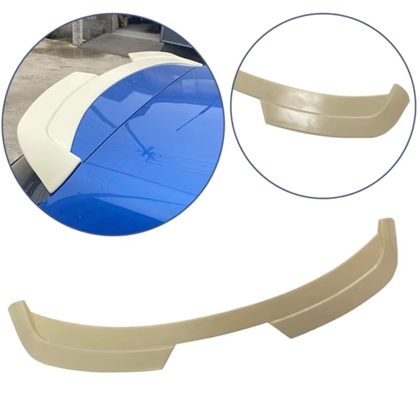 Voiture Queu Aile Becquet Arrière en Plastique ABS Non Peint pour Seat Leon MK2 2009-2012, Aspect Fibre De Carbone, Couvercle De Coffre Spoilers(Fake Carbon Fiber)