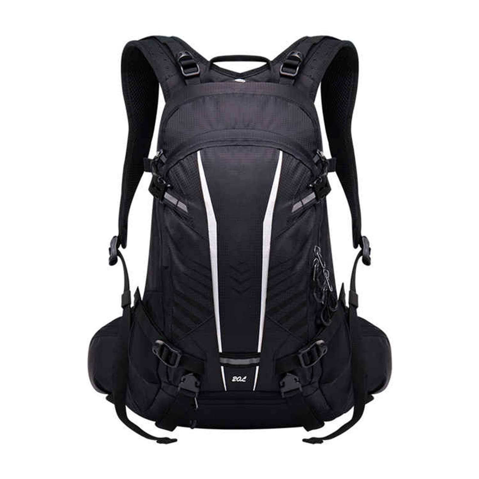 Sac à dos d'hydratation 20 L noir avec vessie d'eau de 2,5 L