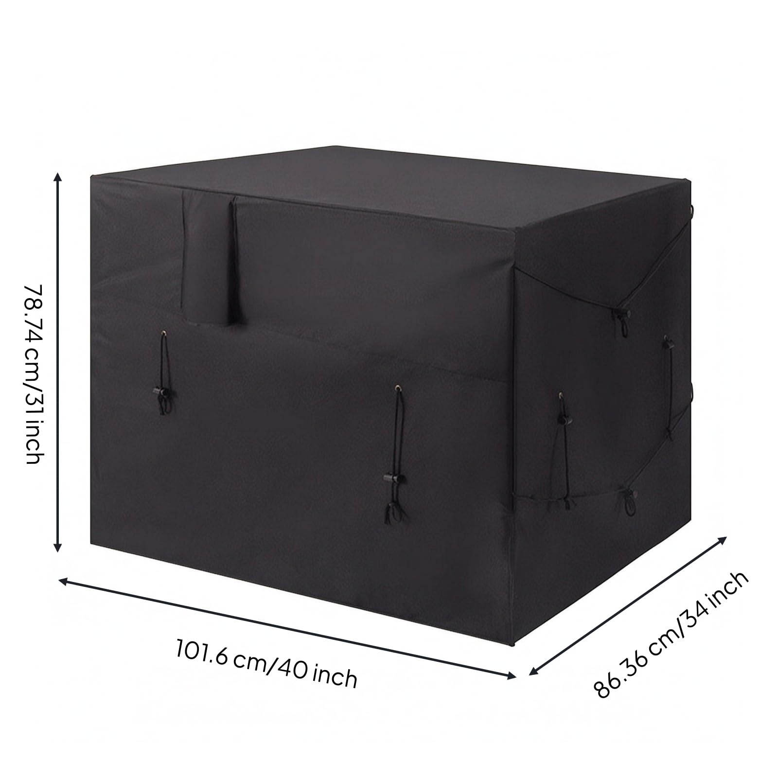 Milageto Cubierta Cuadrada para SPA | Impermeable, Cubierta con Abertura para Tuberías, Antiviento, Jardín Trasero