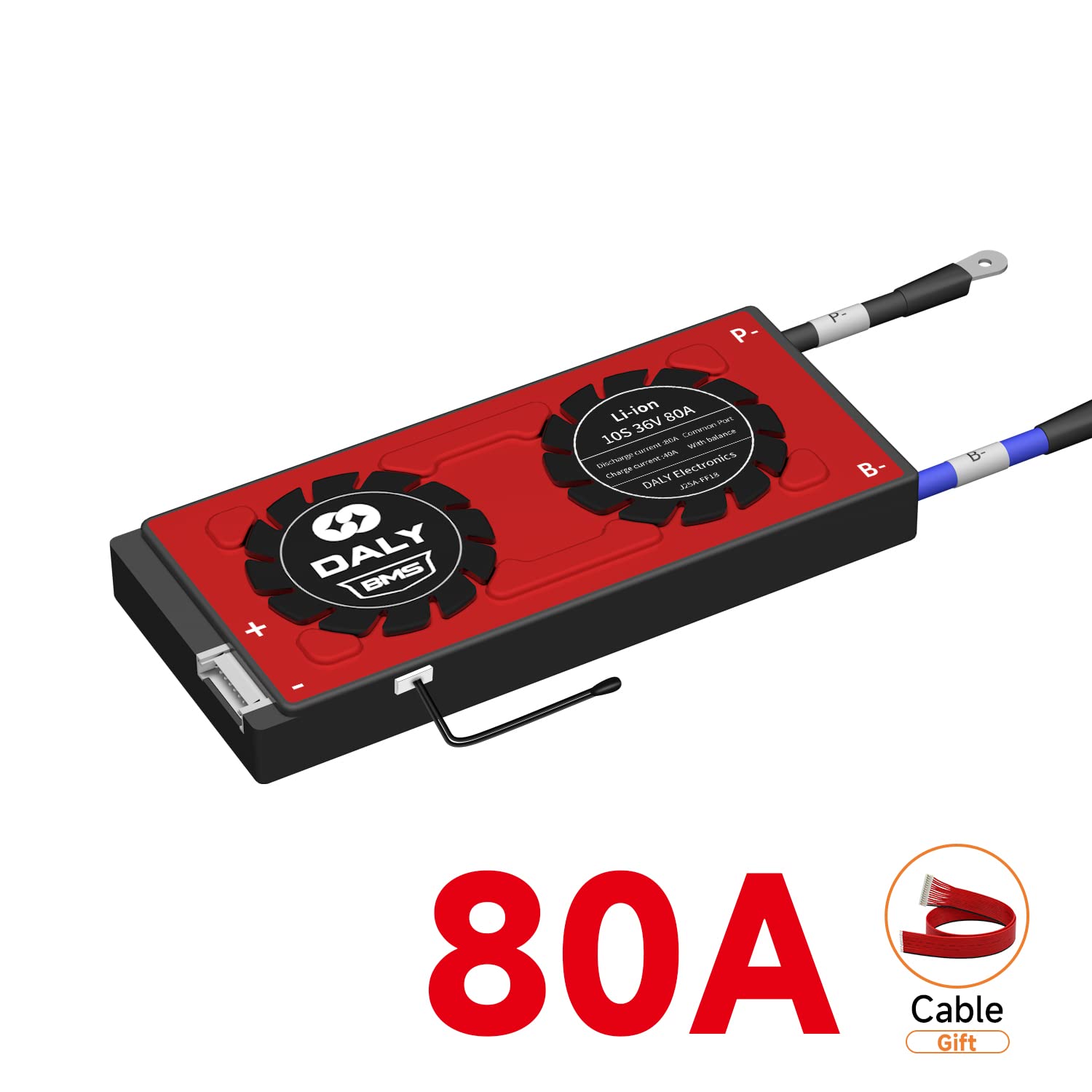 DALY BMS 10S 36V 80A Li-ion Batteria Scheda di Protezione con Porta Comune e Cavi di Bilanciamento per La Casa FAI DA TE 18650 Batteria Dispositivo Elettronico