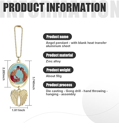 Miniatura 2 de 1 colgante para llave de automóvil, adorno de alas de ángel, cadena decorativa personalizada, para la mayoría de los modelos de automóvil (plateado)