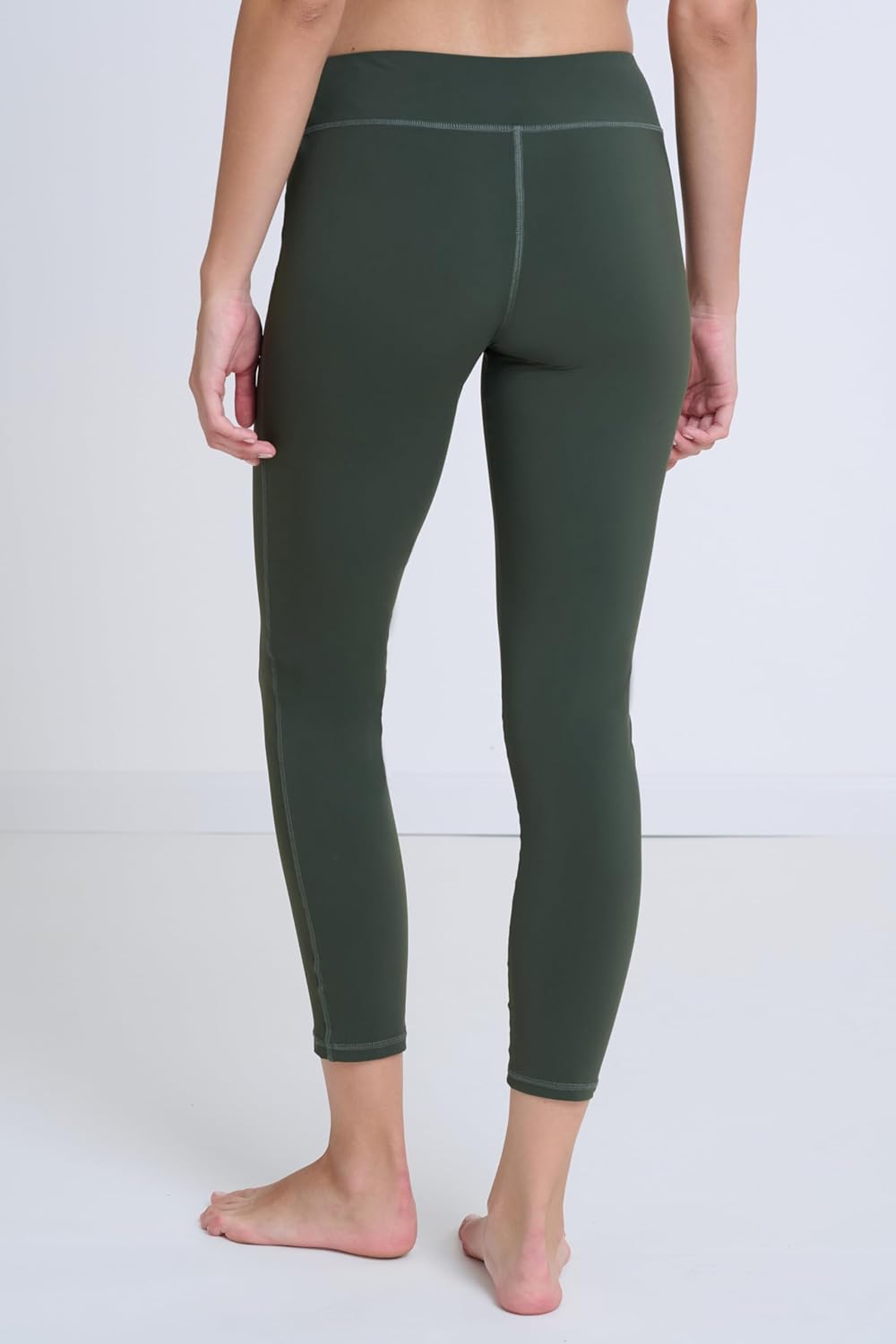 Gottex Modest Women’s Solid Khaki Leggings with Contrast Stitching and Elastic Waistband Designed for Swimwear Comfort - Image 3