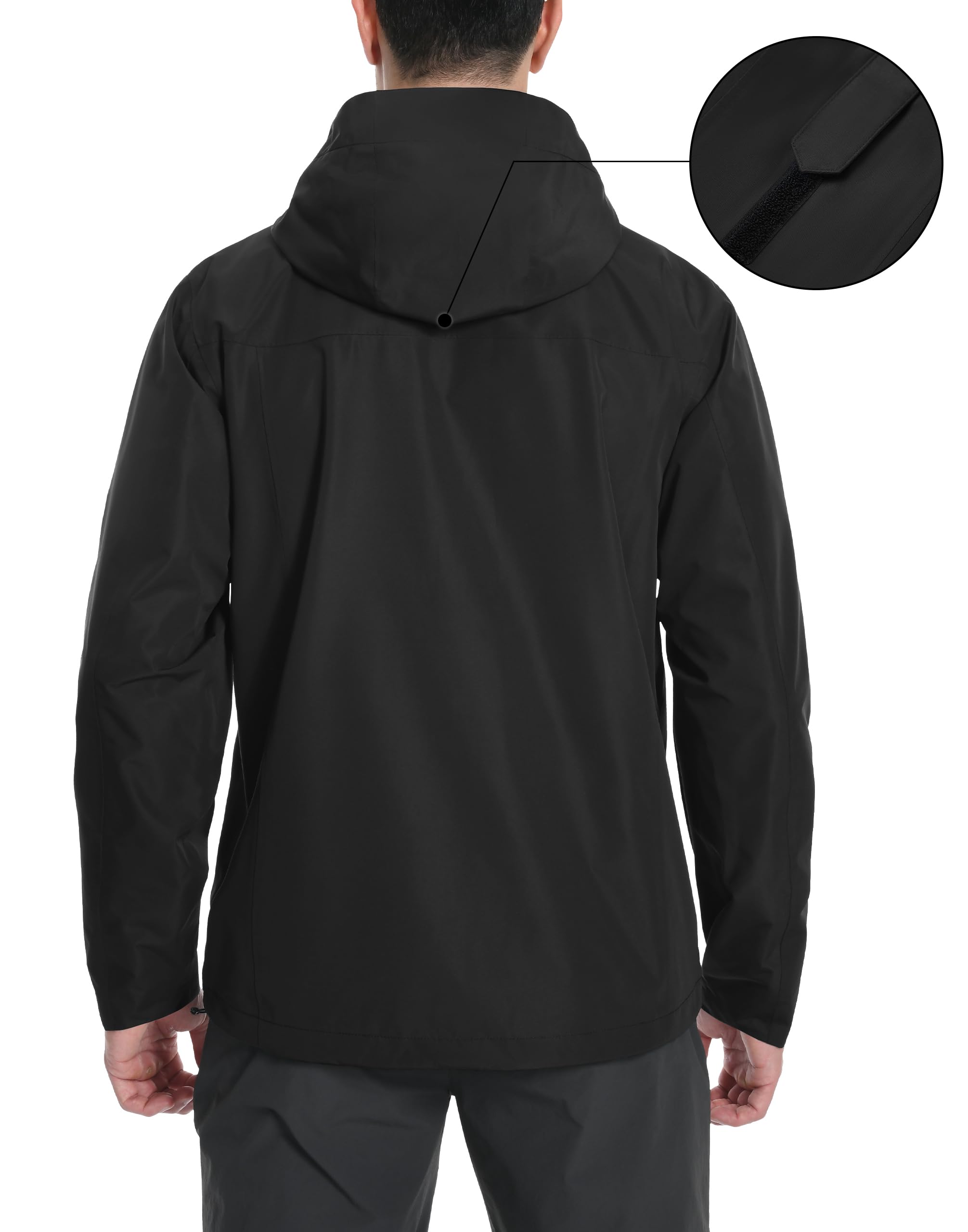 Pioneer Camp Herren Regenjacke Wasserdicht Atmungsaktiv Outdoor Jacke Mit Kapuze 4 Taschen
