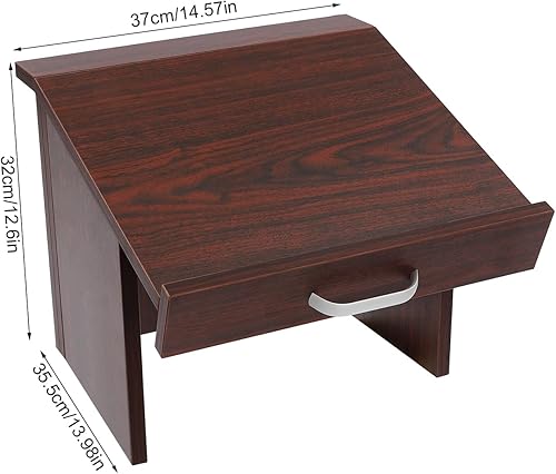 Miniatura 9 de Podio plegable para mesa, soporte de podio plegable portátil, atril de escritorio plegable, soporte de podio de 14.57 x 10.16 x 12.6 pulgadas,
