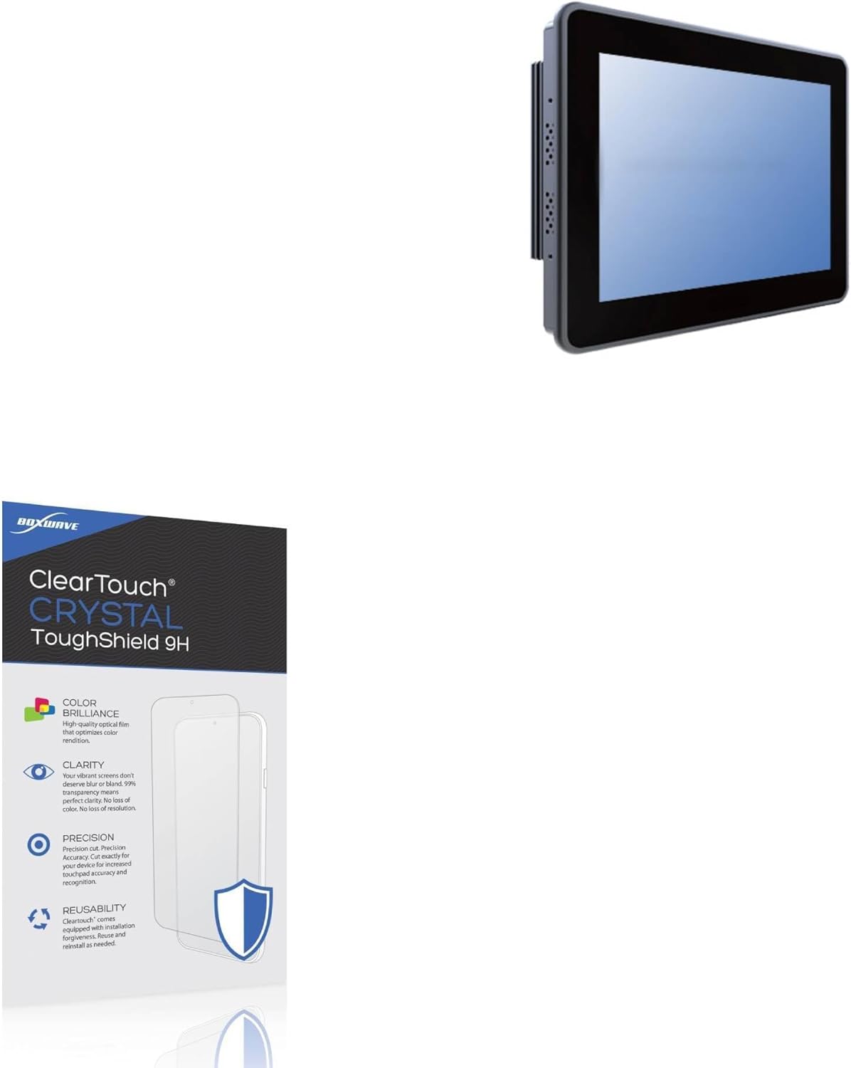 BoxWave Screen Protector Compatible With BSI Computer PMS8910 - ClearTouch Crystal ToughShield 9H (2-Pack), Clear 9H Tough Flexible Film Screen Protector