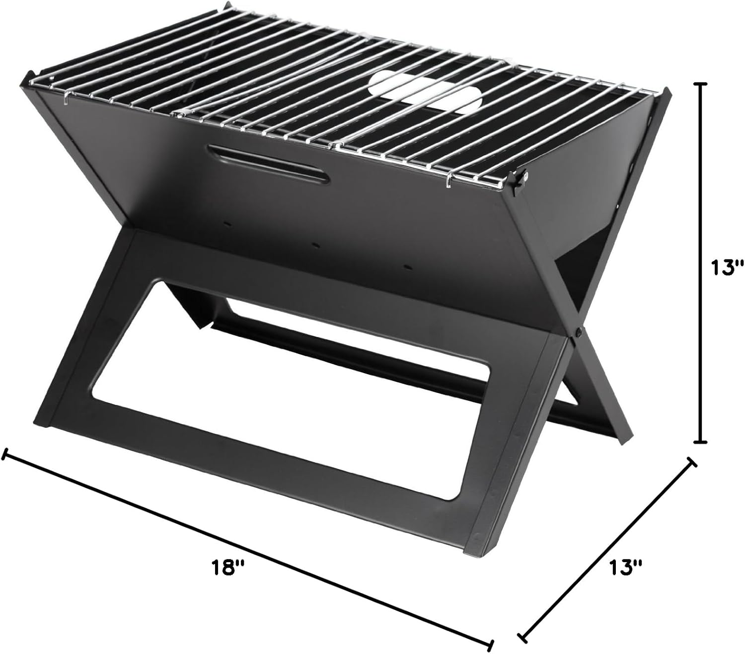 Fire Sense Notebook Charcoal BBQ Grill + KINGSFORD Heavy Duty Deluxe Charcoal Chimney Starter
