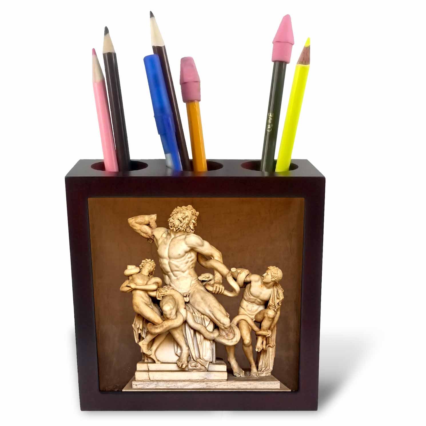 Laocoon et ses fils Sculpture porte-stylo en carrelage haut de gamme