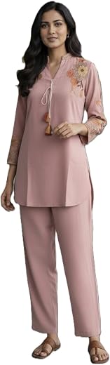 Asmeriyo Women Co-Ord Set || Women 2 Pic Embroidered Kurta Set || Stylish Cord Set (K-204)