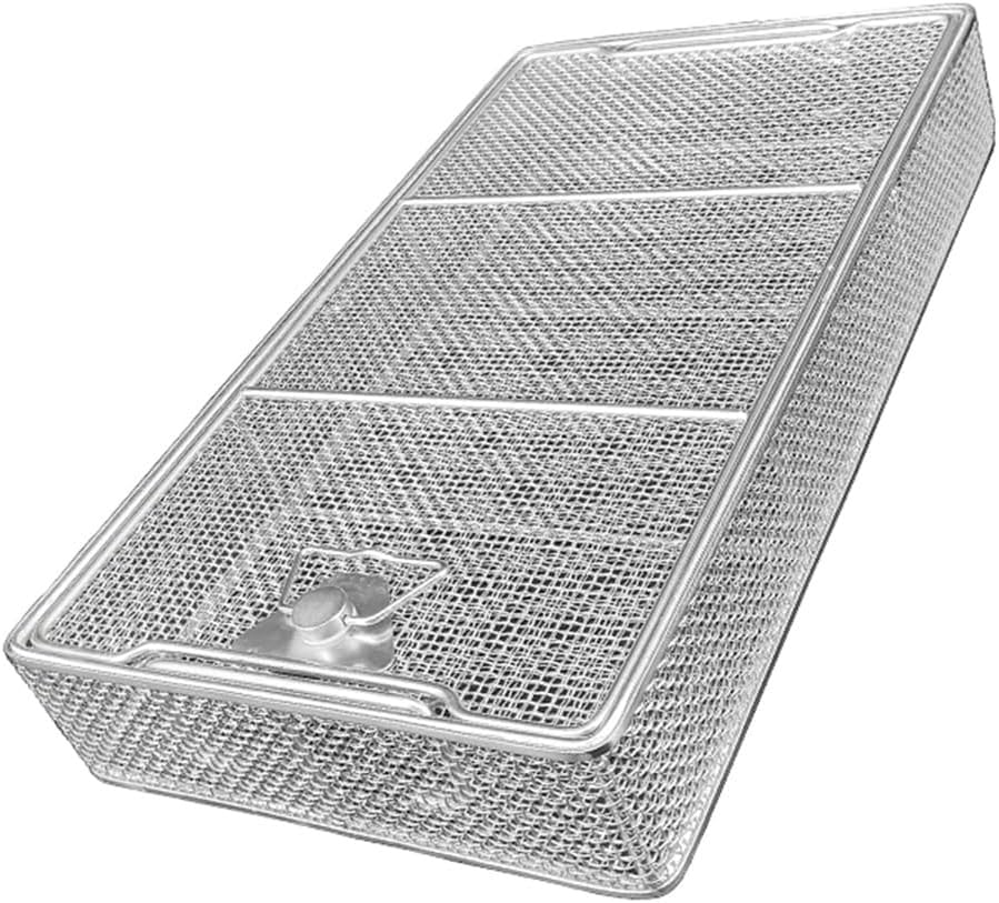 Bandeja de instrumentos en acero inoxidable 304 con perforaciones uniformes de 40x25 cm
