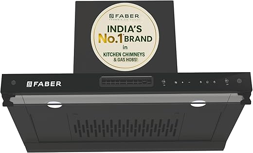 Faber Hood Aero Smart 4in1 1400 m³/hr Filterless Autoclean 75cm Chimney | Touch & Gesture Control | T-Shape | 12Yr on Motor, 5Yr Comprehensive…