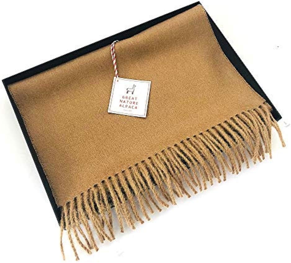 Great Nature Alpaca 100% baby alpaca scarf, camel color