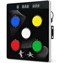 Smart Reaction Training Target,Reaction Training Target with Led Reflex Speed Trainer,10 Modes,Wall Mounted for Boxing,Fencing,Martial Arts,Fitness,
