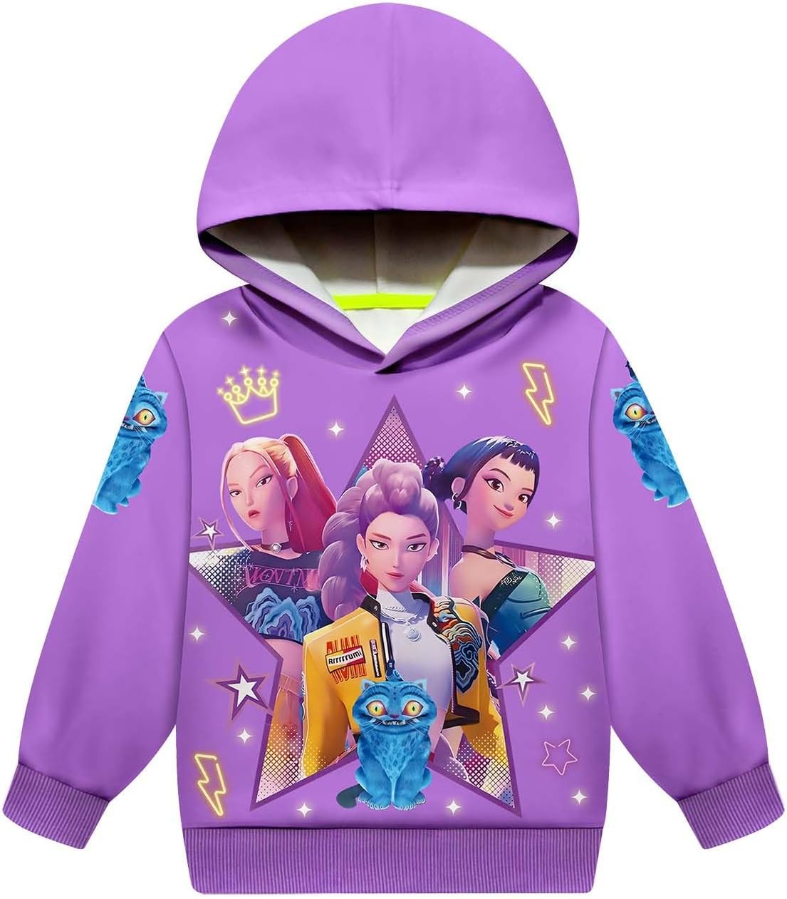 HUNTRIX Kinder Pullover 100% Baumwolle - Mit Süßen Cartoon-Drucken & Bequemer 3D-Passform