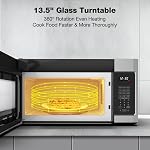 30" Over the Range Microwave Oven, ThermoMate 1.9 Cu. Ft. Capacity Microwave Over the Stove with One Touch, 1000 Cooking Watts, 400 CFM, 11 Power Levels, Sensor Cooking, LED Lighting, Stainless Steel