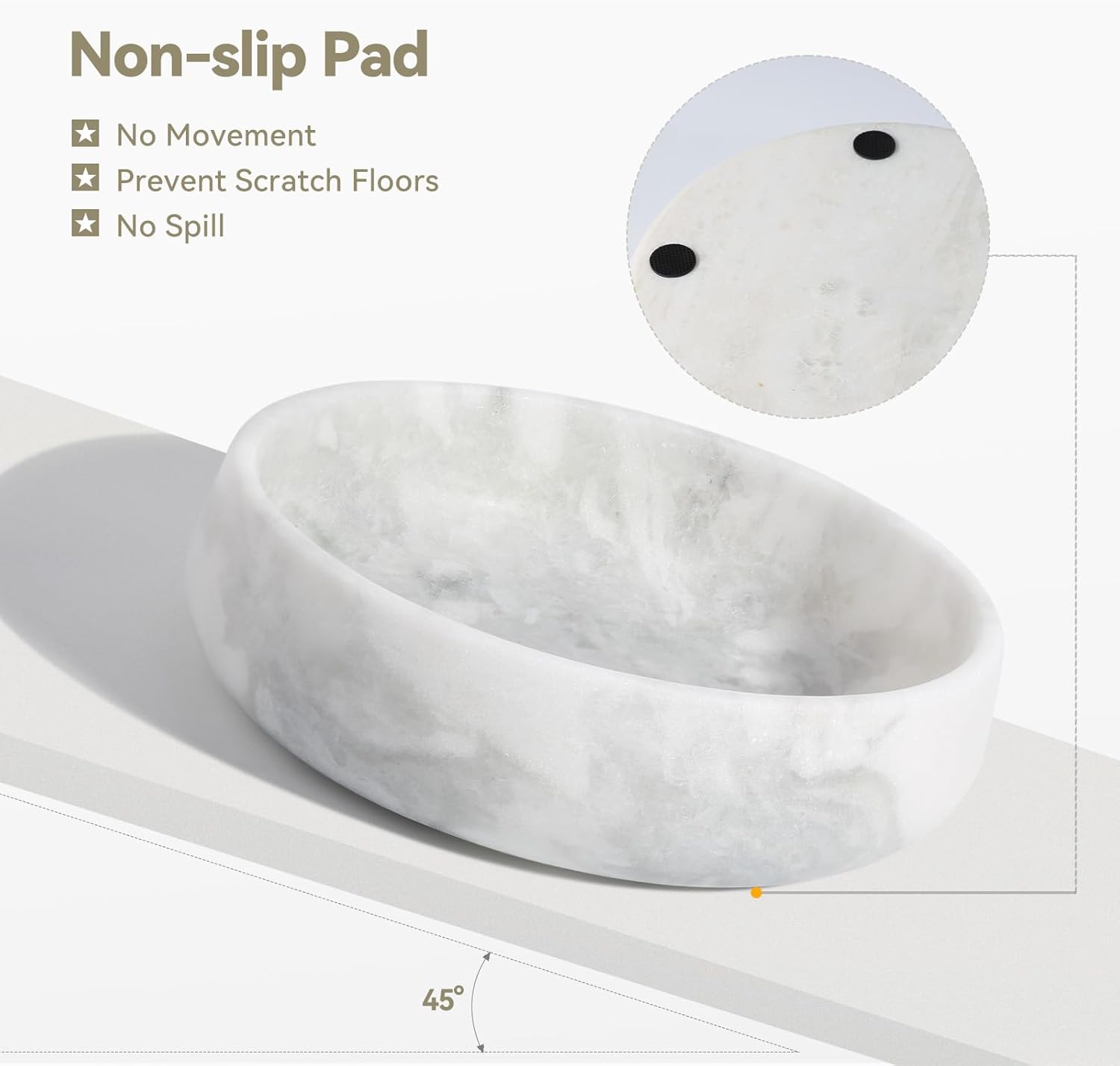 Elevate Mealtime: Review of the Stylish White Marble Dog Bowl for Large Breeds