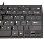 axGear Ultra Thin Wired USB Mini PC Keyboard for PC Apple Mac Laptop Notebooks