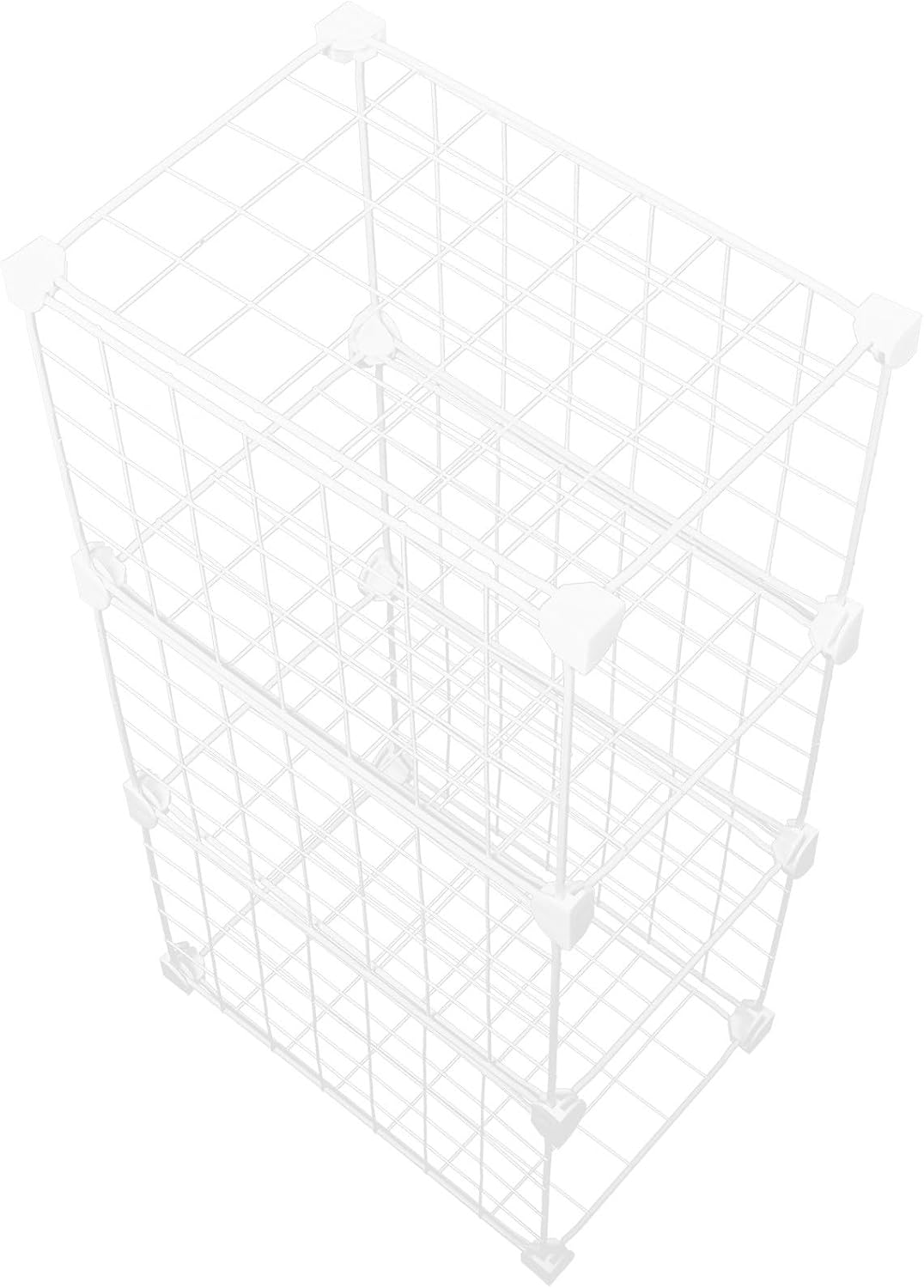 Mikinona Universal White Iron and Plastic Fridge Separator with Grid Design for Easy Installation and Space-Saving Efficiency, Freezer Shelf Organizer and Refrigerator Divider for Home Use