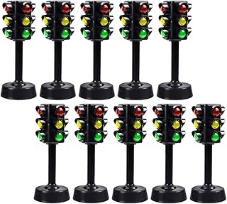 TOYANDONA Traffic Toy 10Pcs Traffic Lights Model Toys Cognitive Light Toys Traffic Lamps Mini Traffic Safety Education Toy for Kids Traffic Light Toy