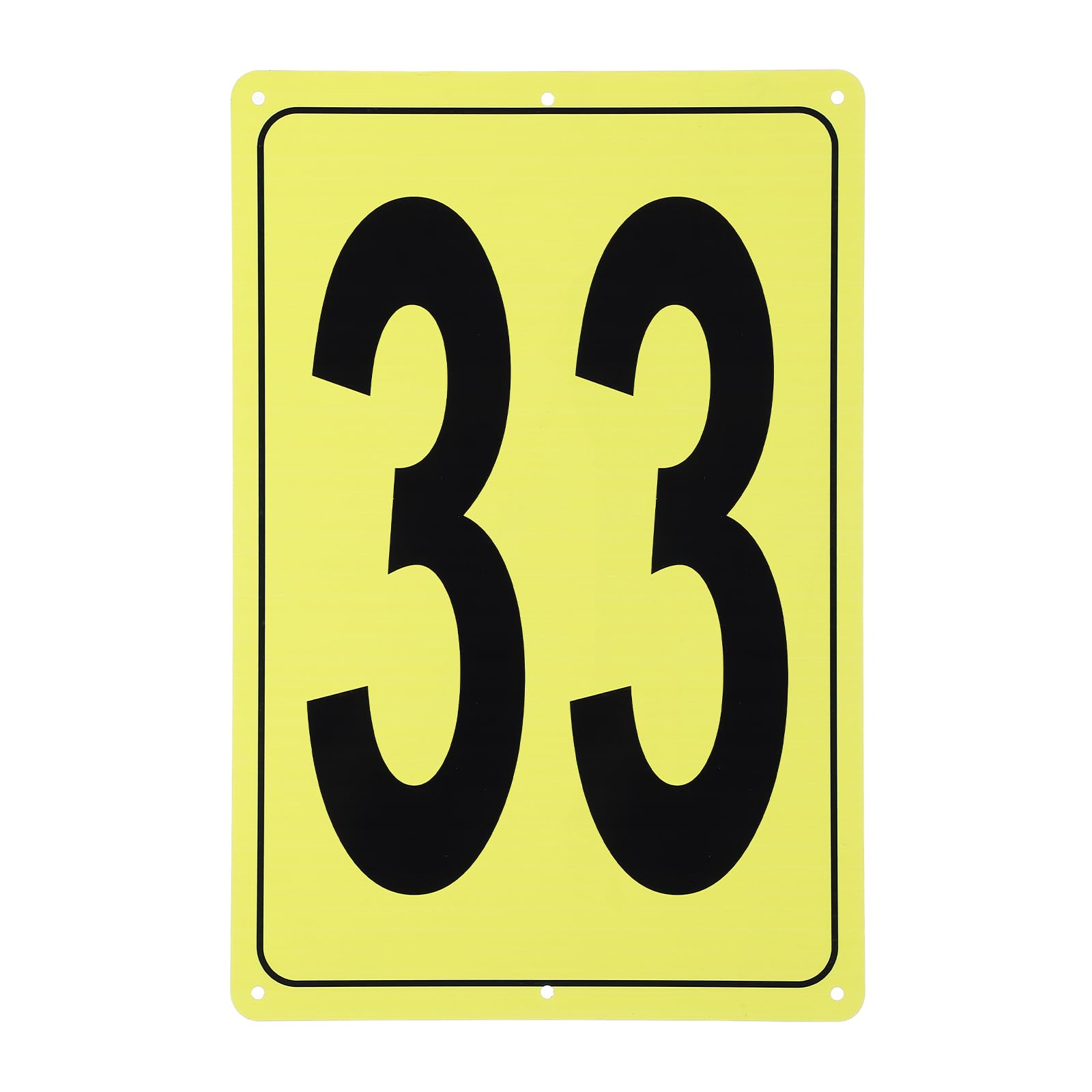 Plaque signalétique numéro 33 rectangle aluminium pour marquage zone