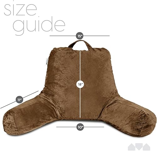 Miniatura 5 de Milliard Almohada de lectura con espuma viscoelástica triturada, respaldo grande para adultos con brazos, soporte de espalda para sentarse en la