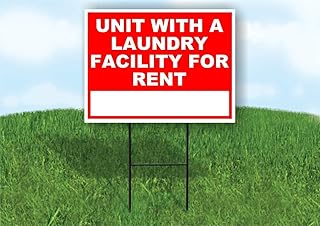 Unit with a laundry facility for rent Write On Me Red 18x24 in Single Sided Yard Road Sign w/Stand