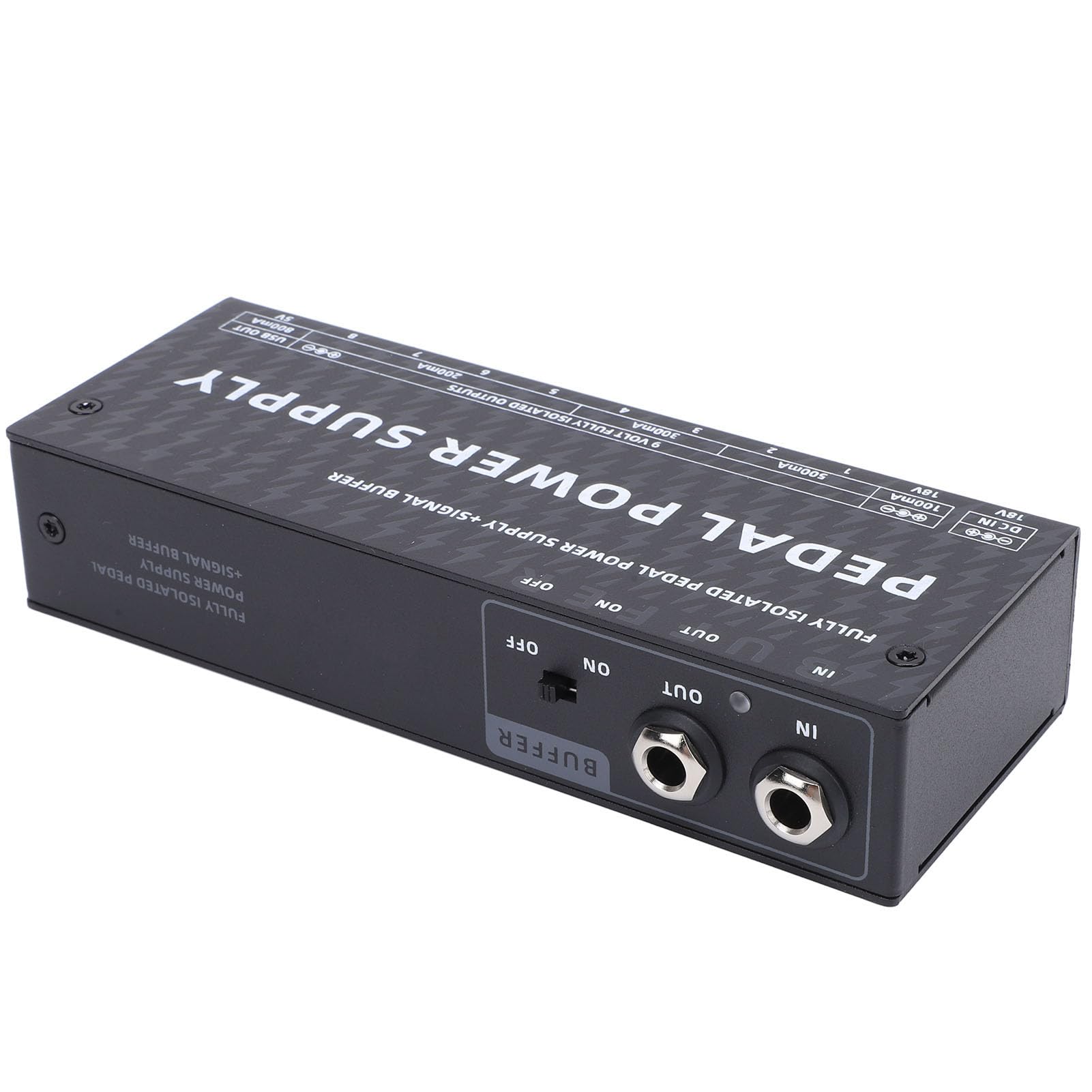 Alimentatore a pedale per chitarra, indicatore LED per dispositivi 9V 18V per esercizi di potenza (spina UE)