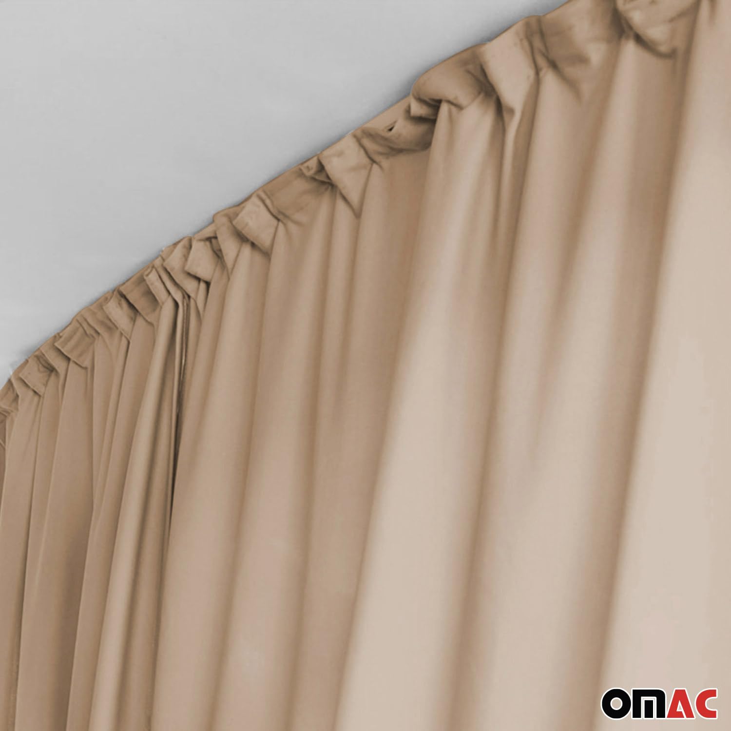 OMAC Rideaux De Séparation de Cabine Universel pour Voiture H3 Beige Tissu